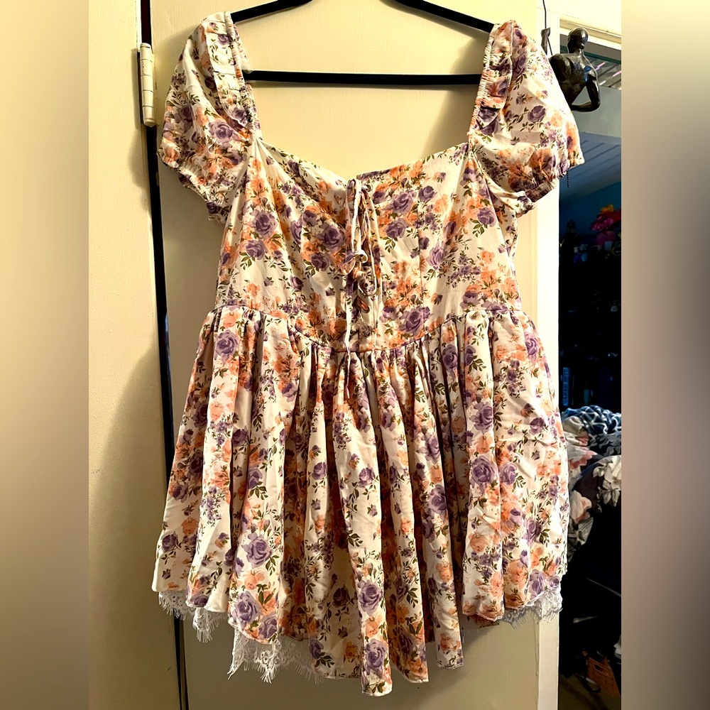 Cider Floral Mini Romper